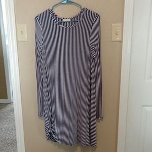 Long Sleeved Stripped Dress
